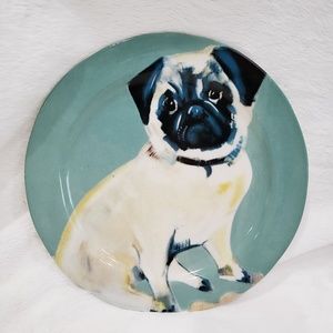 Anthropologie pug decorative plate